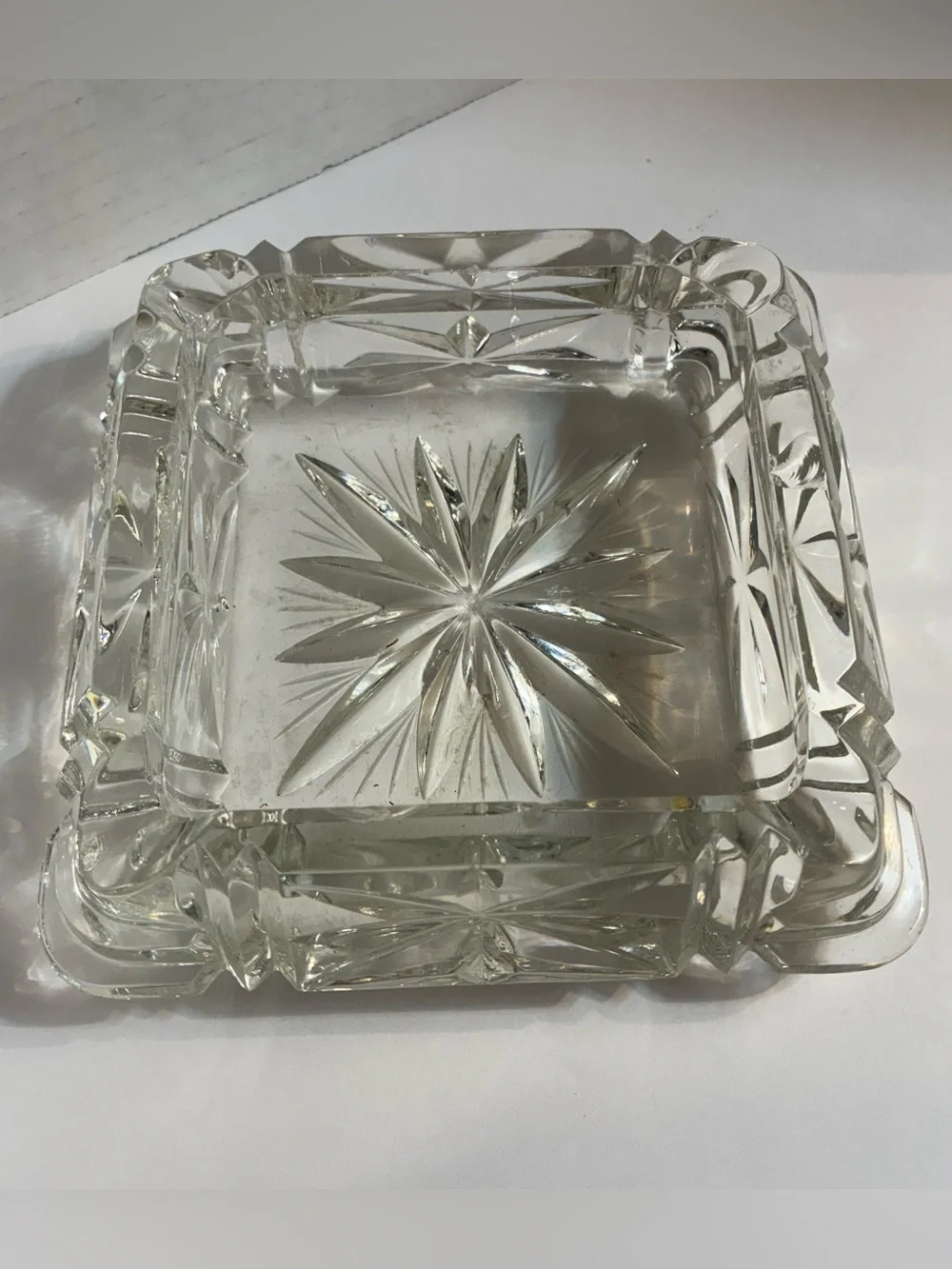 Vintage Mid Century Villeroy & Boch Crystal Cut Ashtray